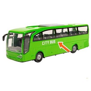 KG2003201 Speelgoed bus van City, met pull-back motor