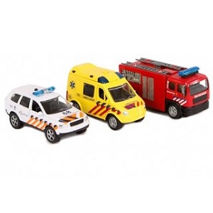 KG510155 2-Play 510155 politie, brandweer en ambulance 3-in-1 set