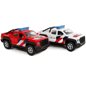 KG510249 Kids Globe 510249 rescue team brandweer en politie pickup