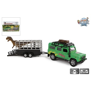 KG520178 Kids Globe 520178 Land Rover dino transport die cast met pull back