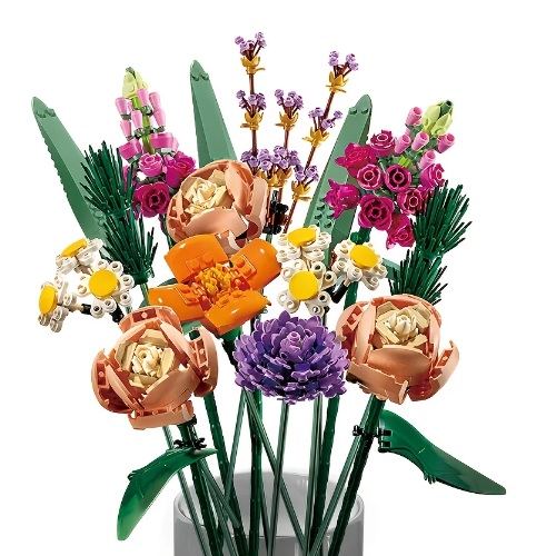 LG30280 bouwblokjes boeket met wilde bloemen, 756 steentjes, compatible met LEGO