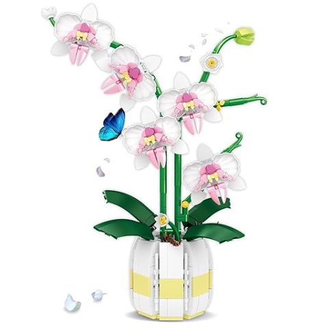 LG31770 bouwblokjes Orchidee wit - 616 blokjes, vergelijkbaar met Lego