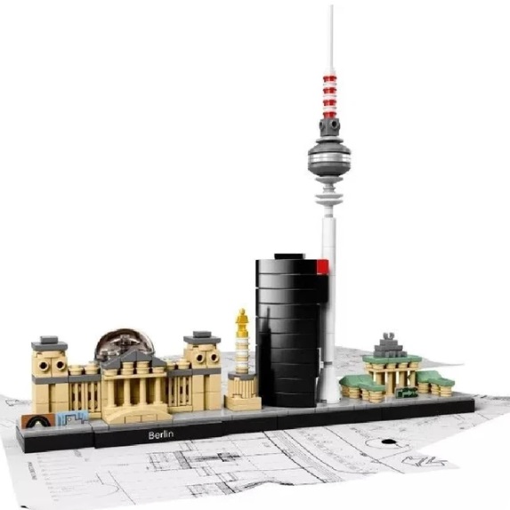 LG40003 Bouwblokjes Berlijn architecture, 289 blokjes, compatible met Lego